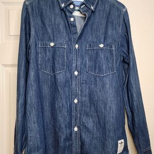 Adidas Casual Blue Denim Shirt